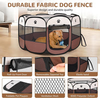Pop-up Playpen for Puppy, Portable and Foldable Exercise Kennel Tent Crate Indoor/Outdoor Travel - Small - image 4