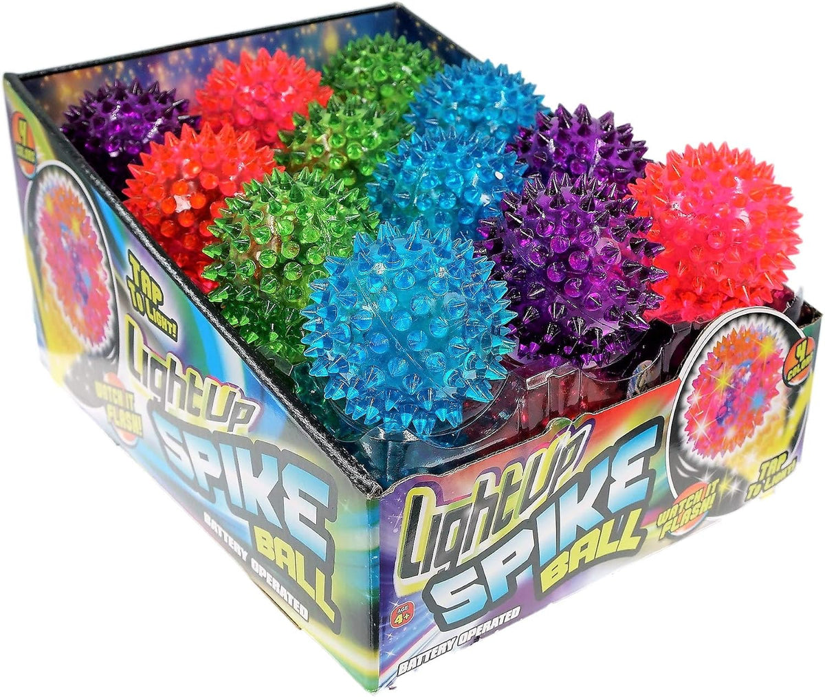 JA-RU Light Up Rubber Spike Balls Fidget Toy 695-4p – Fun for Kids & Family - Spike Balls / 8 Pack of Spike Balls - image 2