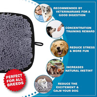 Snuffle Mat for Dogs, 17" x 21" Dog Snuffle Mat Interactive Feed Game for Boredom, Encourages - Black - image 3