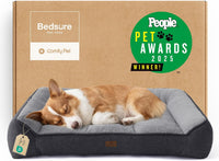 Bedsure SupportMax Extra Thick Orthopedic XL Dog Beds Large Sized Dog – Essentials for Dogs - Grey / 35"l X 25"w X 8"th