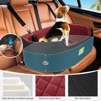Dog Car Seat for Medium Dogs Up to 50 lbs - Black/Red - image 3