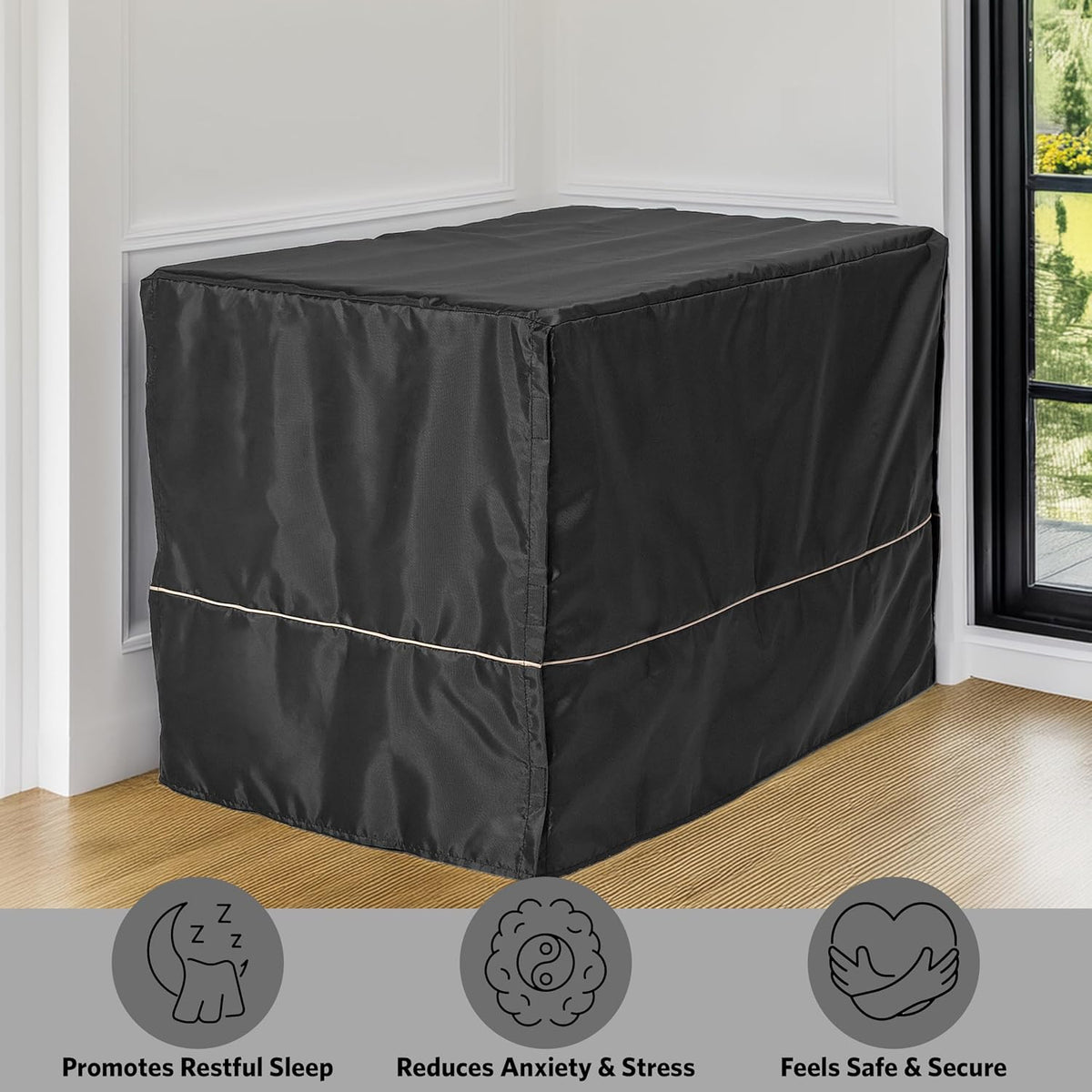 MidWest Homes for Pets Medium Dog Crate Cover - Black / Fits 30 Inch Crate - image 3