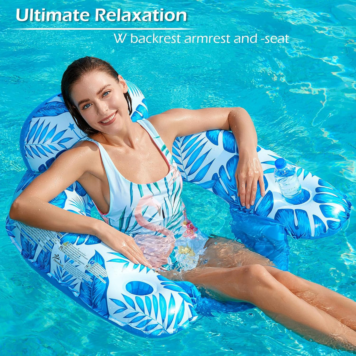 Jasonwell Inflatable Pool Float Chair - TropicalBlue / X-Large / 1 - image 2