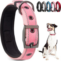 PetiFine Dog Collars for Medium Dogs - Pink / Small (11"-14.5")