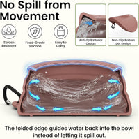 OHMO Spill Proof Collapsible Dog Bowl - 34oz / Coral - image 2