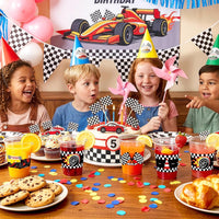 Race Car 2 Fast 2 Furious Birthday Party Decorations Cups for Boys - Black Red Racing Cup / 50 - image 2