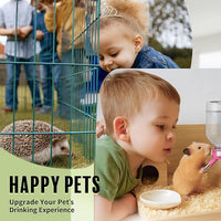 Choco Nose Patented Mini No-Drip Water Bottle/Feeder for Hamsters/Hedgehogs/Gliders/Rats/Mice/Other Small Pets and Animals - for Cages, Crates or Wall Mount. 10.2oz. Nozzle 10mm, Pink (C125)