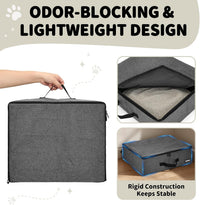 apollo walker Portable Cat Litter Box With Waterproof bag and Lid - Gray / Small - image 3