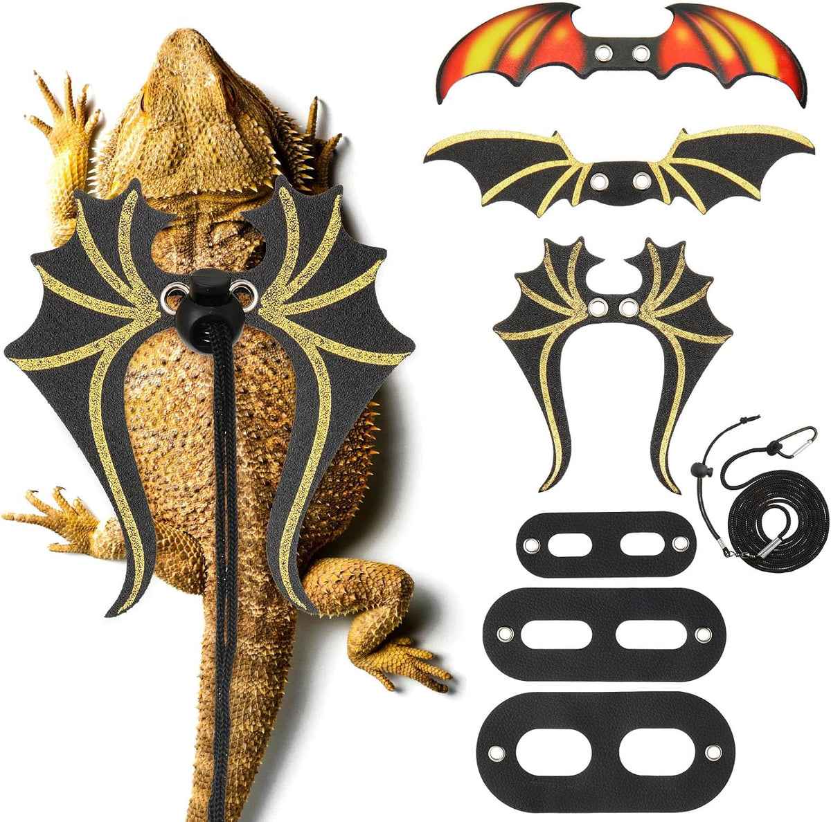 Halloween Bearded Dragon Leash and Harness Set