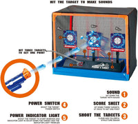MTISGREAT auto reset digital shooting target with net and two wrist bands for toy blasters - view 4