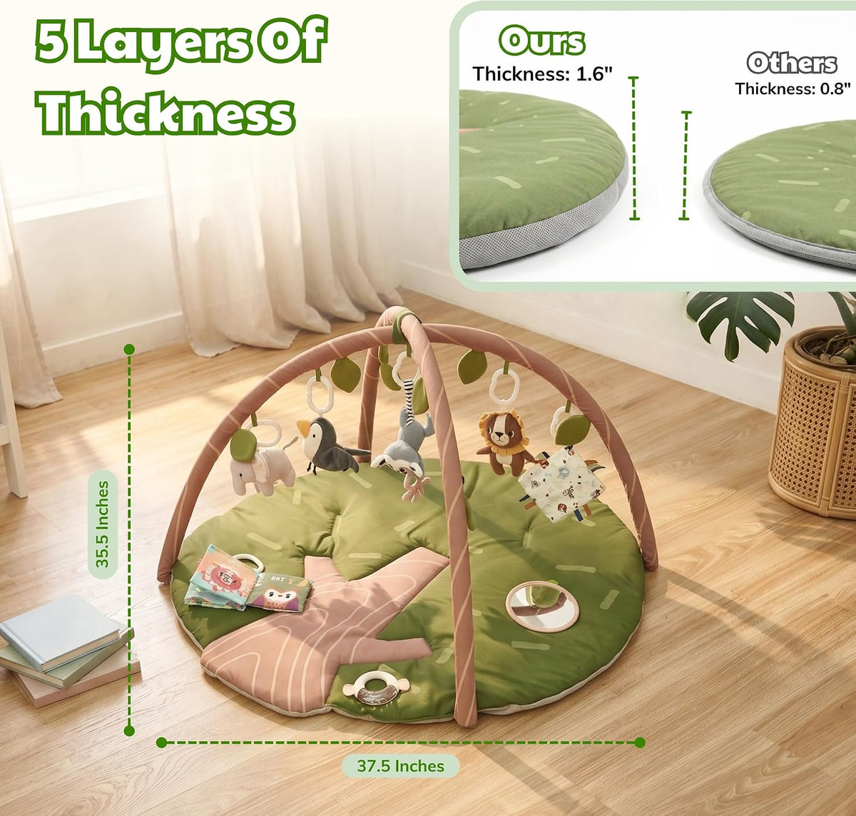 TINITIGIES Tummy Time Mirror for Babies 0-6 Months - Baby Play Mat - image 4