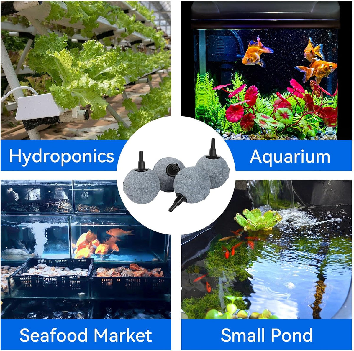 AQUANEAT Air Stones for Ponds 2 Inch - 4 pcs - image 3