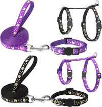 2 Pack Cat Harness and Leash with Collar Set - Multicolor