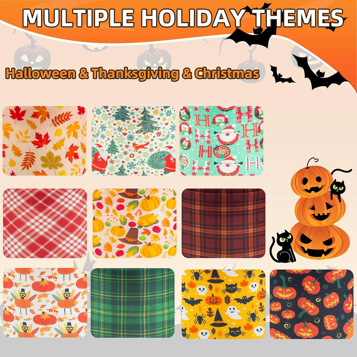 PAWCHIE Holiday Dog Bandanas 10 Packs - Holiday Style 2(10 Pcs) - image 4