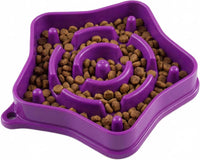 Pet Slow Feeder Bowl for Small Dogs - Purple