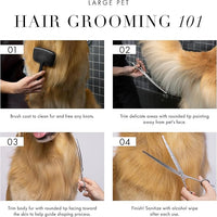 Tweezerman 9" Pet Grooming Scissors with Safety Round Tips, Professional Curved Grooming Shears for Medium to Large Dogs