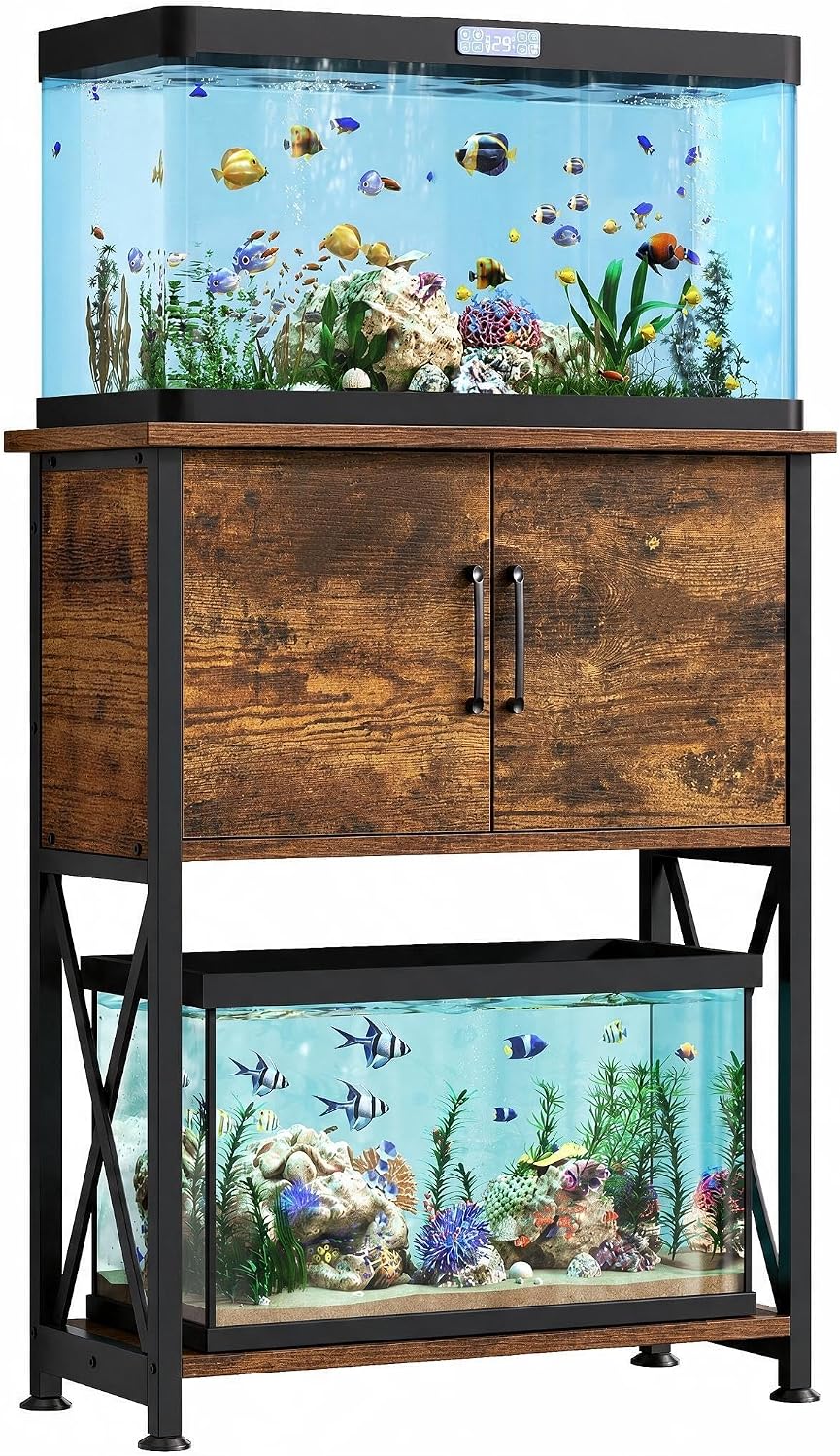 5-10 Gallon Fish Tank Stand - Rustic Brown / 5-10 Gallon