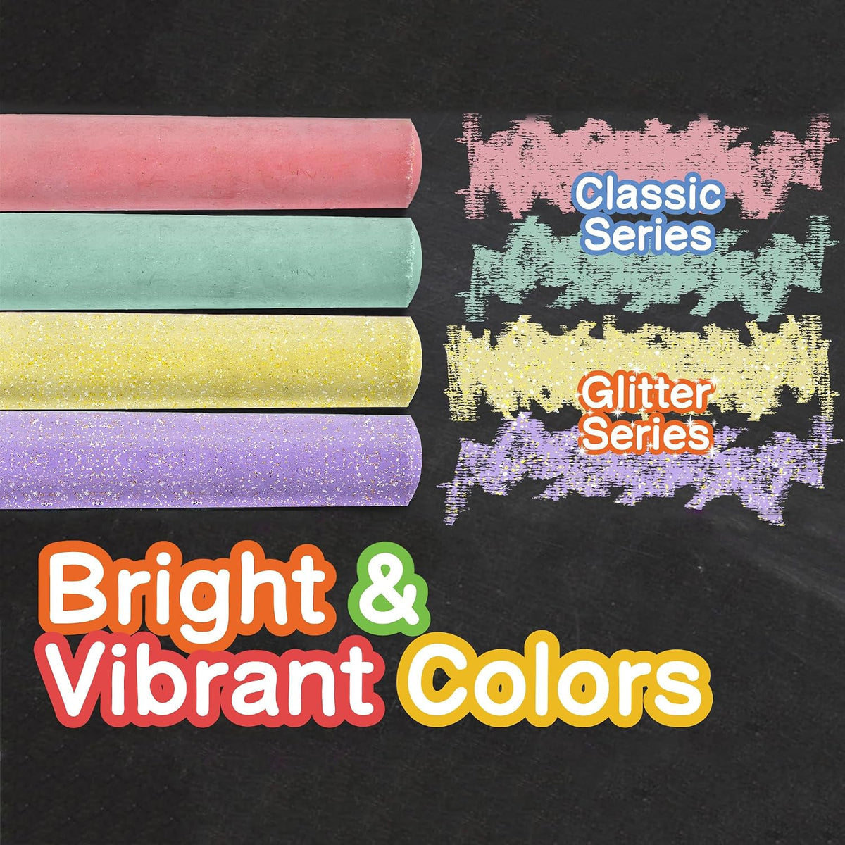 160 PCS Sidewalk Chalk for Kids, 14 Colors - 75 - image 4