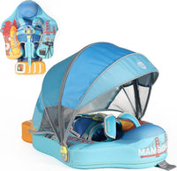 Mambobaby Float Deluxe non-inflatable baby pool float with sun canopy