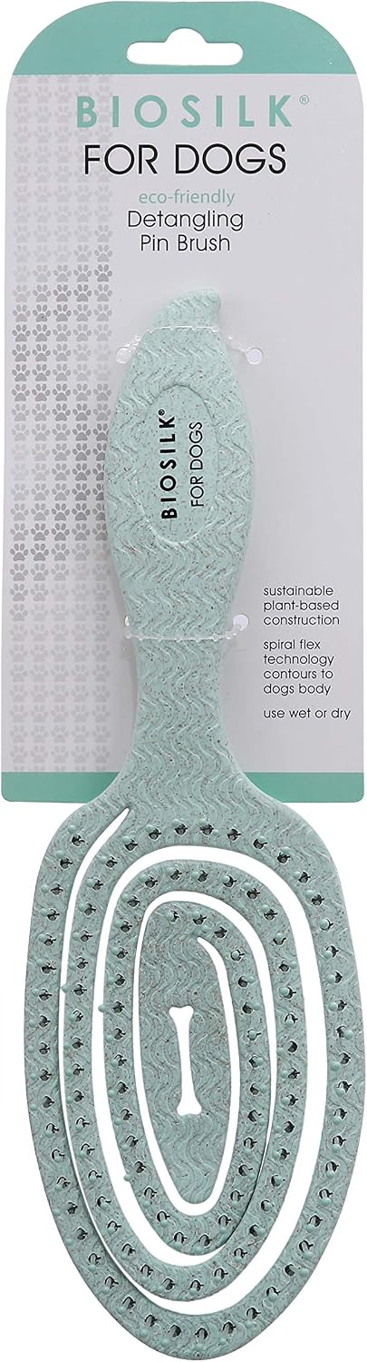 BioSilk for Pets Eco-Friendly Detangling Pin Brush for Dogs – Essentials for Dogs - Blue / 1 Count (Pack of 1) - image 2