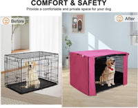42-Inch Dog Crate Cover with Mesh, Waterproof Kennel Cover - 48.0"L x 30.0"W x 33.0"H / Pink - image 2