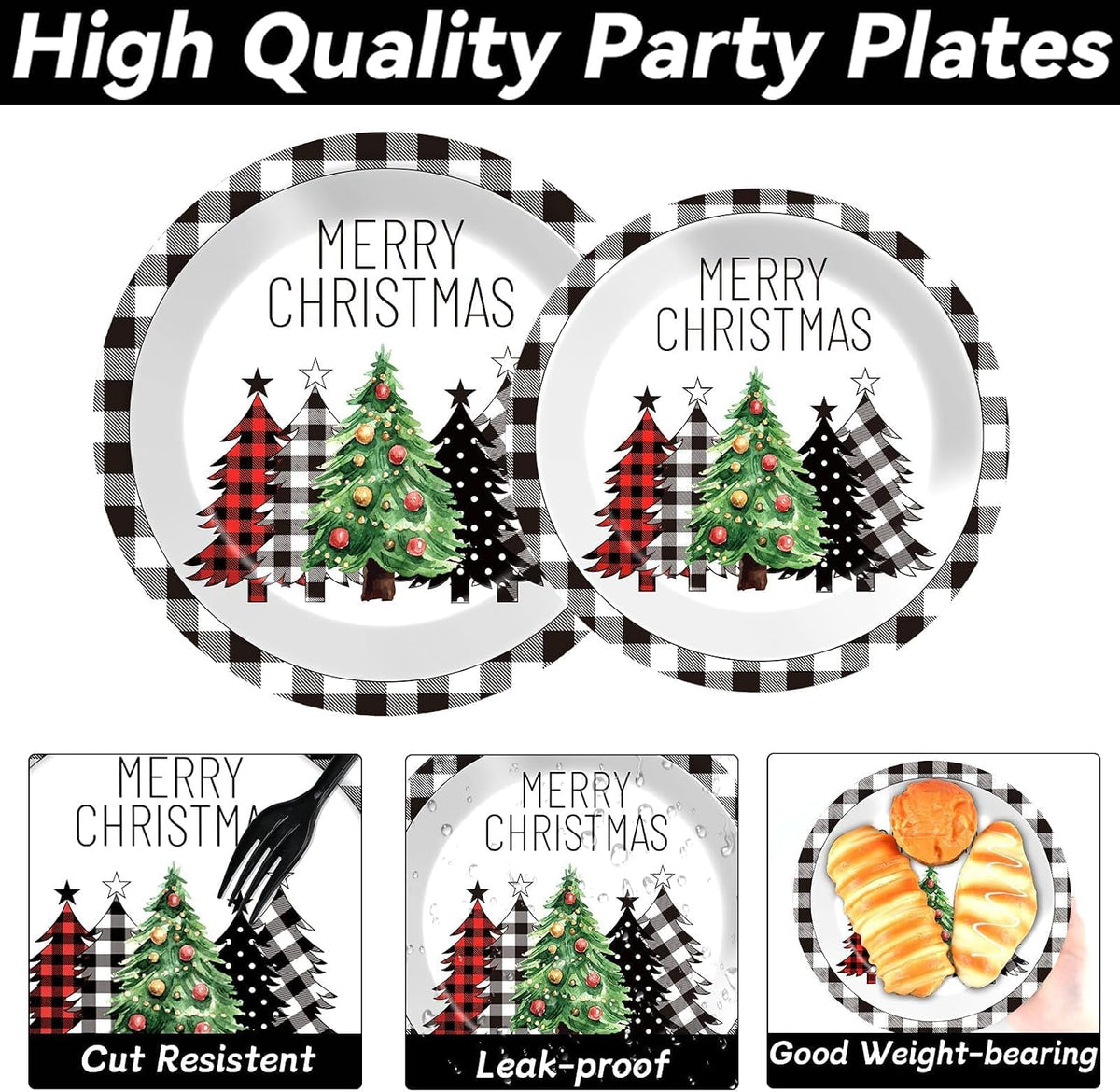 CHUNNIN 200 PCS Gone Fishing Party Plates Napkins Fishing Tableware - Christmas - image 3