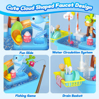 4-in-1 Electric Play Sink Toy - Light Blue - image 3