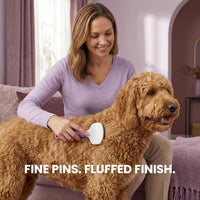 Poodle Pet Slicker Brush, For Dogs, Cats, and Rabbits - Purple / Regular Size - image 3