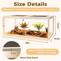 PROLEE Retile Tank, Bearded Dragon Tank - Oak / 81 Gallons - image 2