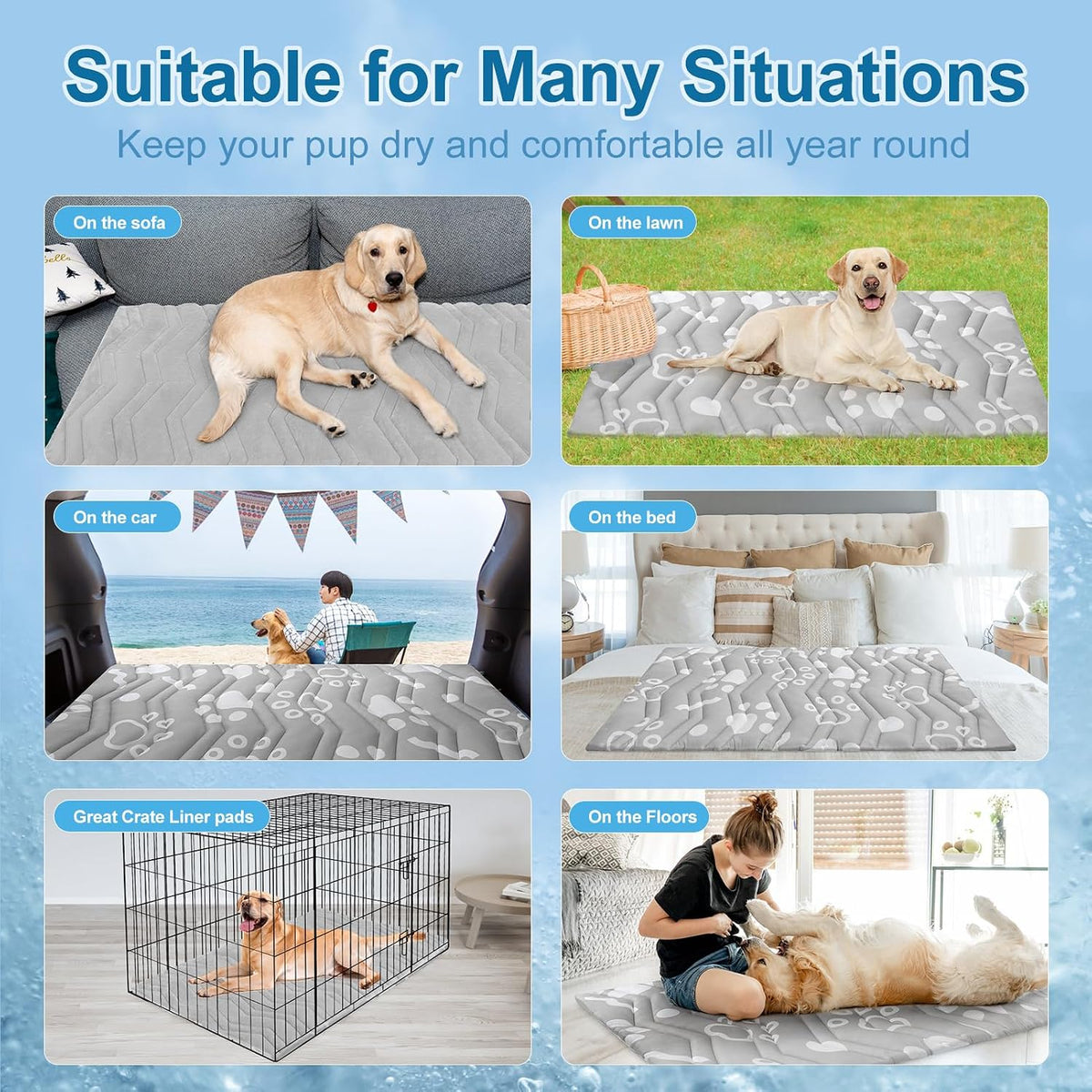 BEAUTYZOO Cooling Mat for Large Dogs, Self-Cooling - Grey / 59.0"L x 40.0"W x 1.0"Th(XL) - image 3