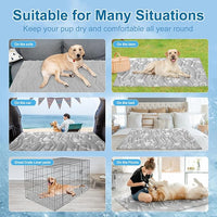 BEAUTYZOO Upgrade Dog Cooling Mat Extra Large, Reversible Self-Cooling Mat for Dogs, Thicken Pet Ice Cool Pad Blanket for Summer Kennel Sofa Bed Floor Car Seat, Machine Washable&Foldable, 59"x40"