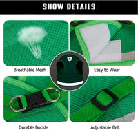 FEimaX Dog Harness and Leash Set for Walking - Green / Medium - image 3