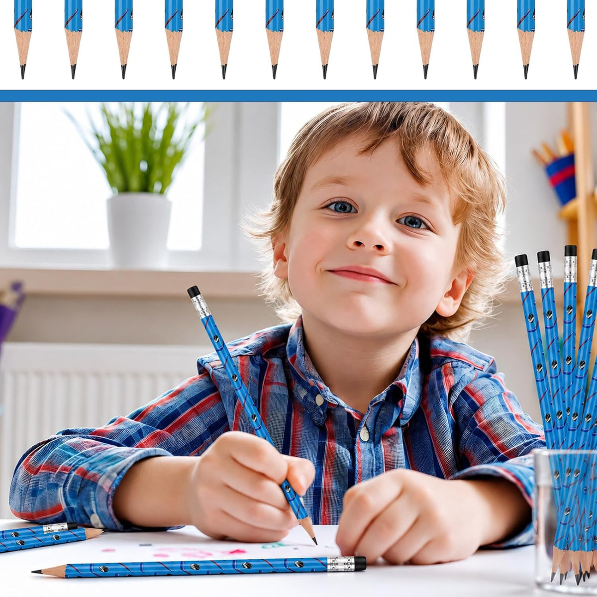 Tinlade 72 Pcs Sports Pencils and Erasers for Boys, Party Favors – Fun for Kids & Family - Hockey - image 4