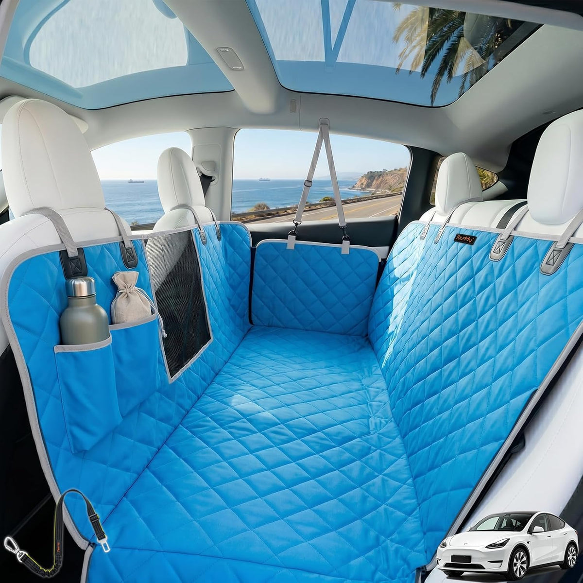56"Wx60"L Dog Car Seat Cover for SUV & Truck - Standard / BLUE