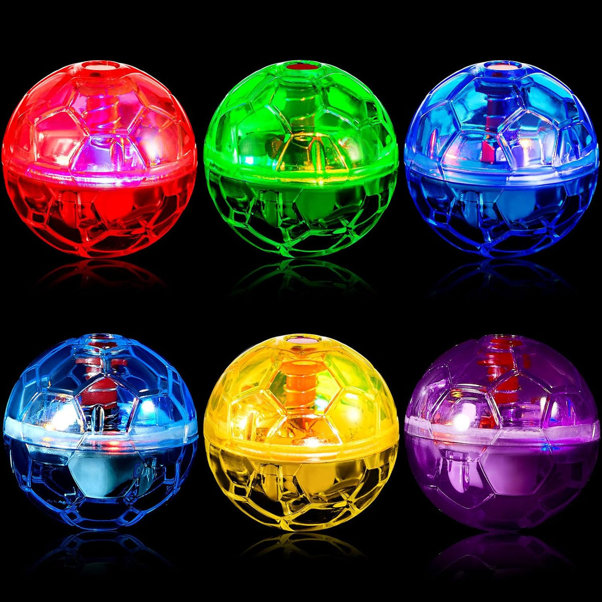 6 Pcs Cat Ball Ghost Hunting Light up Toy - Various Color / 6