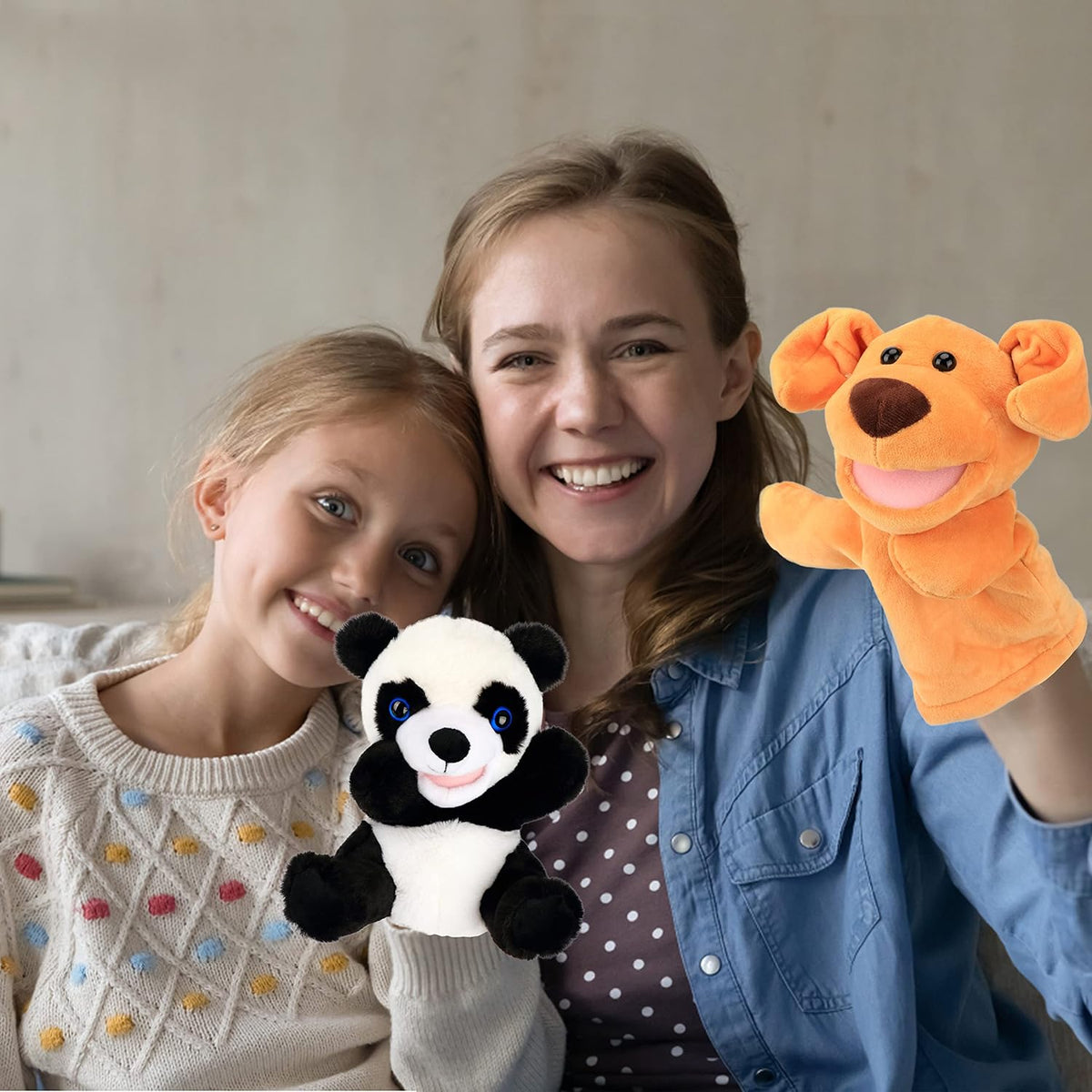 Easfan 12.5 inch plush puppy hand puppet with movable mouth and soft fur - view 29