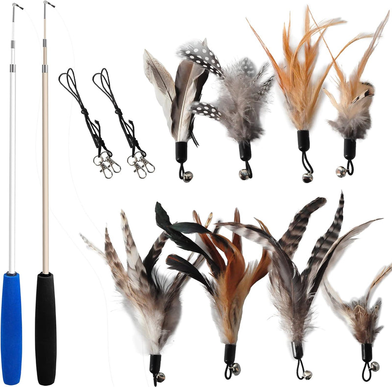 Cat Toys, No Chemical Dyeing Cat Feather Toys for Indoor Cats