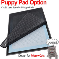 Waretary Cat Litter Mat, 36"x30", Waterproof, Scatter Control - Black / 36"x 30" - image 3