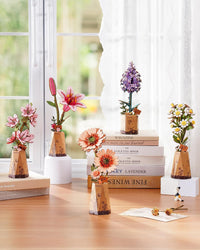 rowood 3D Puzzles for Adults - Orange Gerbera Daisy - image 4