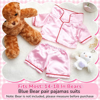 Skicuff pink 2-piece teddy bear pajama outfit with top and pants - view 17