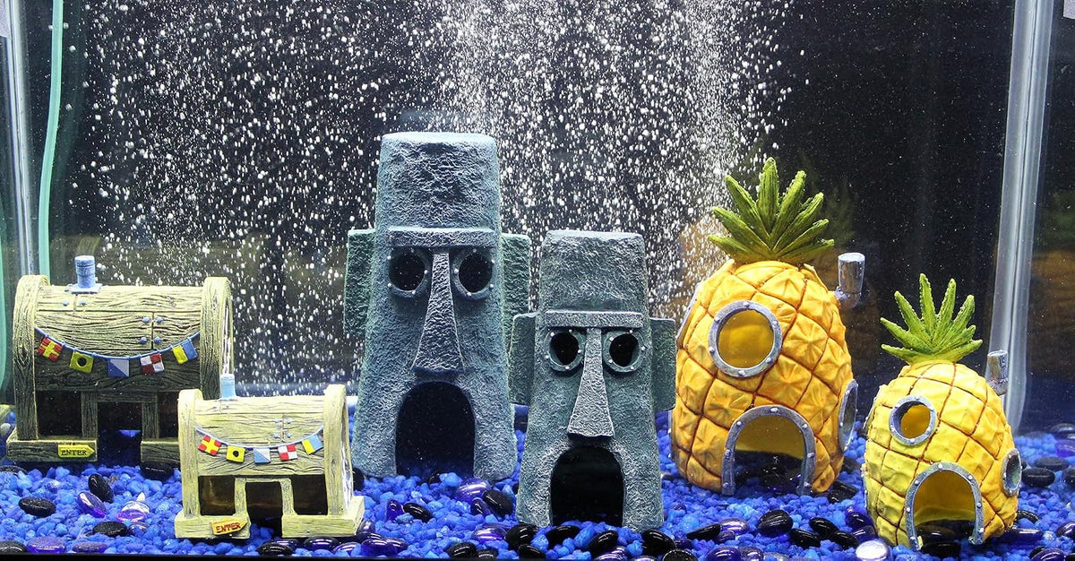 Penn-Plax Spongebob & Pineapple House Aquarium Decor - Large / Pineapple Home - image 2
