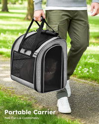 Pecute Cat Backpack with Widened Interior Space - Grey-Widened Design - image 4