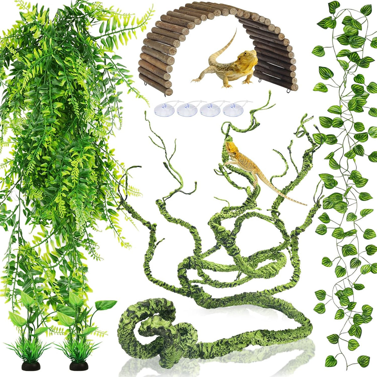 QUOZUO Bearded Dragon Tank Accessories