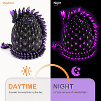 Waaaandefu 3D printed articulated dragon with matching egg in Void Amethyst - view 16