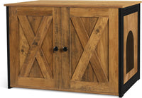 Cat Litter Box Enclosure, Hidden Litter Box Furniture - Warm Brown