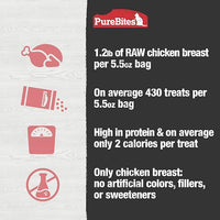 PureBites Chicken Freeze Dried Cat Treats, 1 Ingredient, Made in USA, 5.5oz