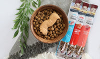 Lickable Cat Treats Exotic Fish Variety Pack 12ct - Ahi Tuna, Wild Pink Salmon, Red Snapper - Puree Bisque