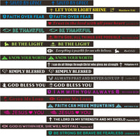 Bible Verse Bracelets – 80 Pcs Bulk Jesus Silicone Wristbands – Fun for Kids & Family - Black - image 3