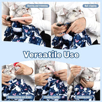 Paw Legend 27.6" Cat Wrap for Grooming Cat Wrap for Cutting Nails Cat - XL(35.4'x35.4") / Cute Cat - image 3