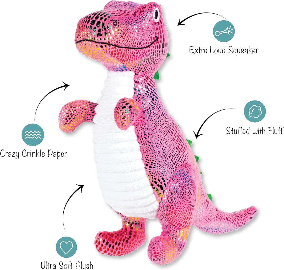 Fringe Studio Dog Plush Pet Toy with Squeaker - Embrace Your Colors - image 2